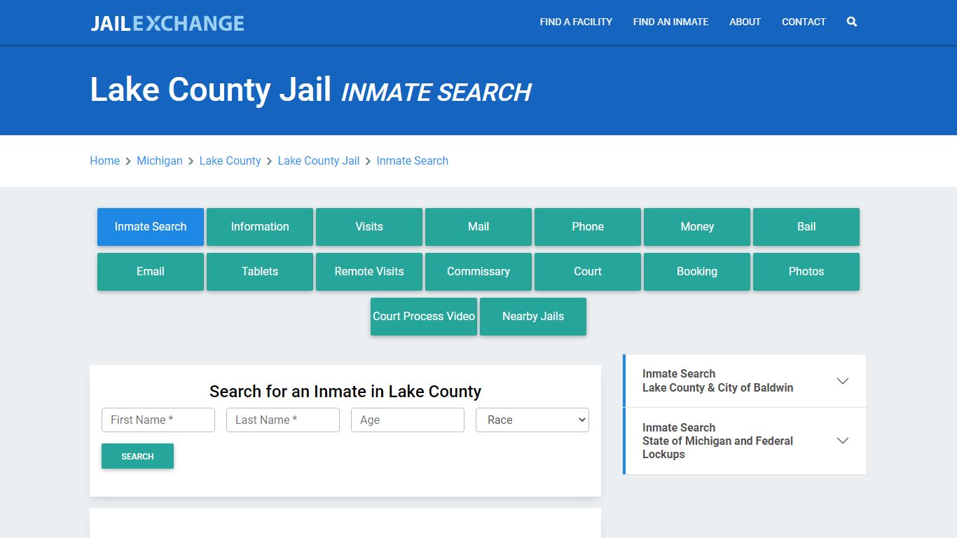 Lake County Jail, MI Inmate Search: Roster & Mugshots