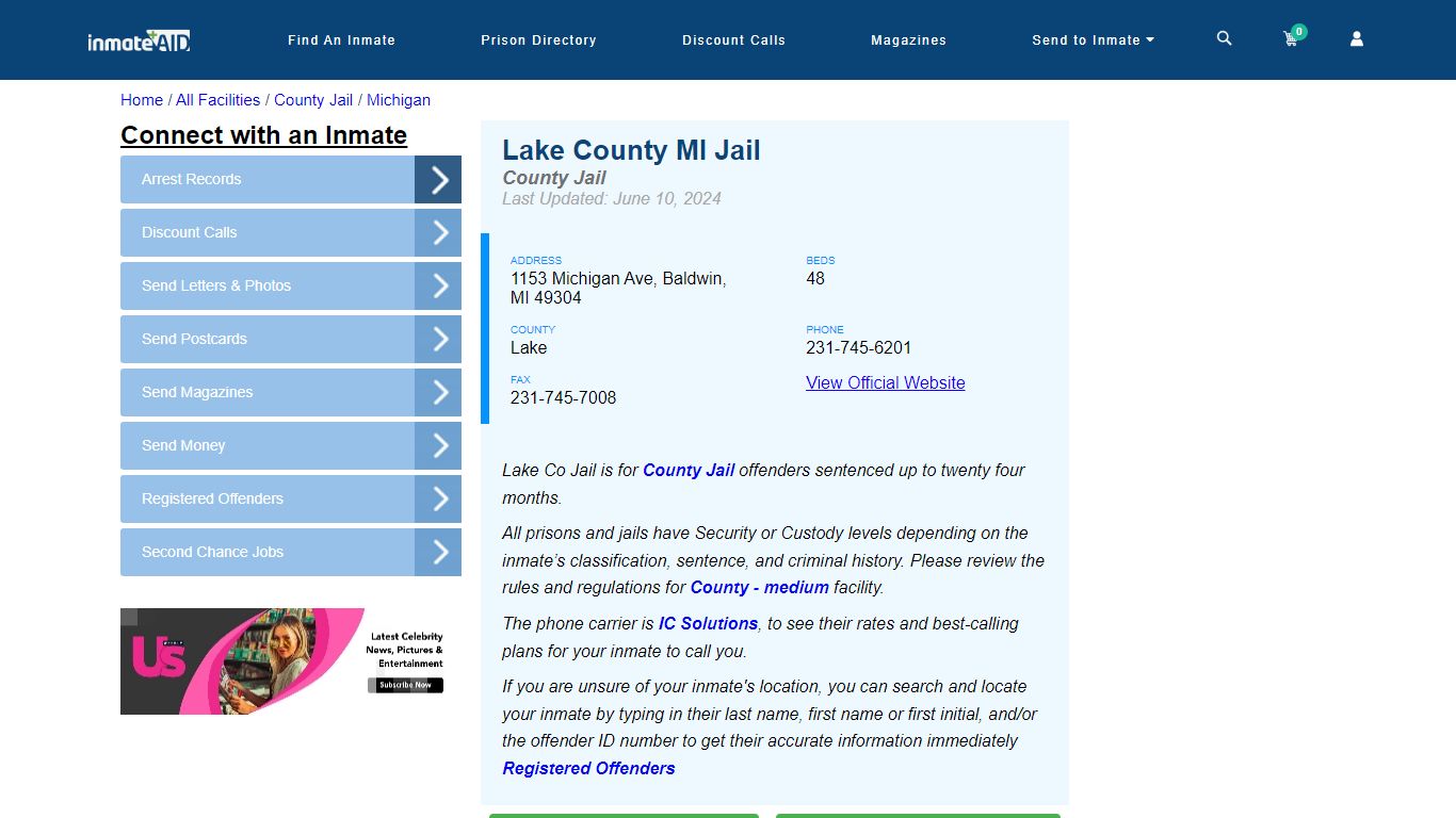 Lake County MI Jail - Inmate Locator