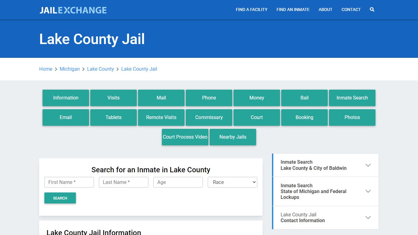 Lake County Jail Roster Lookup, MI, Inmate Search - Jail Exchange