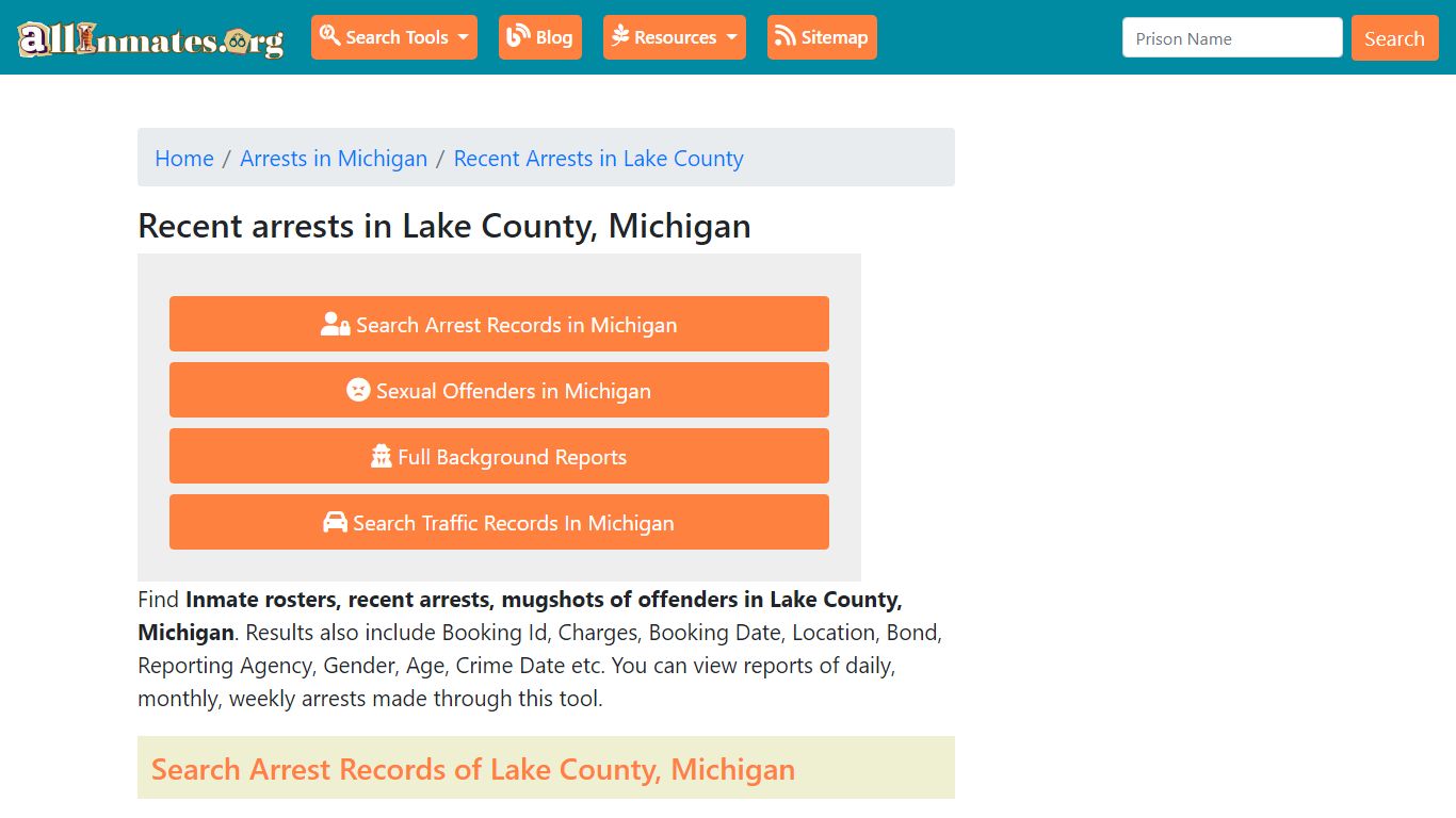 Recent arrests in Lake County, Michigan | Mugshots, Rosters, Inmates ...